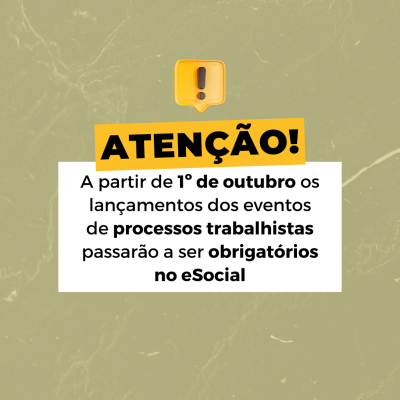 Eventos de processos trabalhistas no eSocial